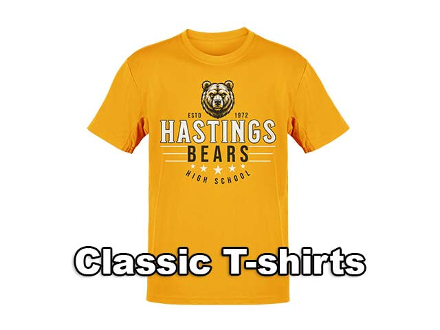 Classic T-shirts for Hastings High School Bears