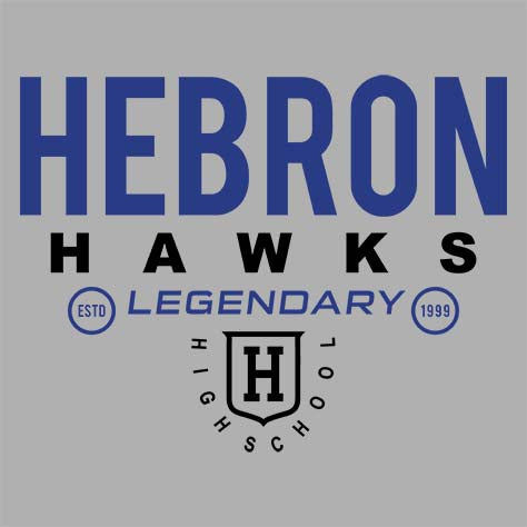 Hebron High School Sports Grey Classic T-shirt 03