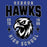 Close-up view of Hebron High School Hawks Royal Blue Classic Unisex T-shirt 204