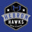 Close-up view of Hebron High School Hawks Royal Blue Premium Unisex Hoodie 209