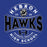 Close-up view of Hebron High School Hawks Royal Blue Classic Unisex T-shirt 218