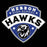 Close-up view of Hebron High School Hawks Black Premium Unisex Hoodie 221