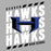 Close-up view of Hebron High School Hawks Unisex 3/4 sleeve Raglan T-shirt 223