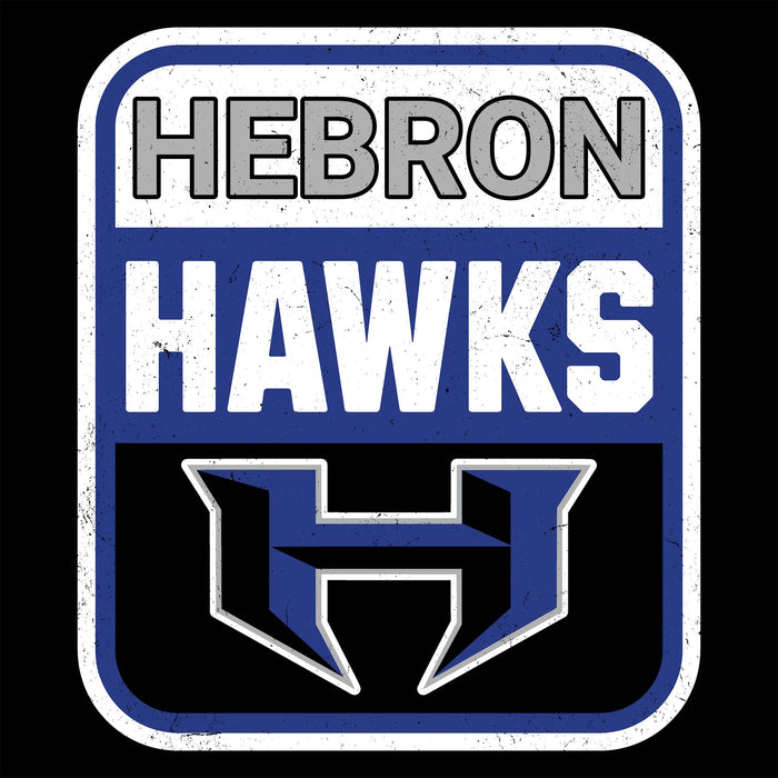 Close-up view of Hebron High School Hawks Black Classic Unisex T-shirt 001