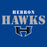 Close-up view of Hebron High School Hawks Royal Blue Classic Unisex T-shirt 017