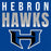 Close-up view of Hebron High School Hawks Royal Blue Classic Unisex T-shirt 024