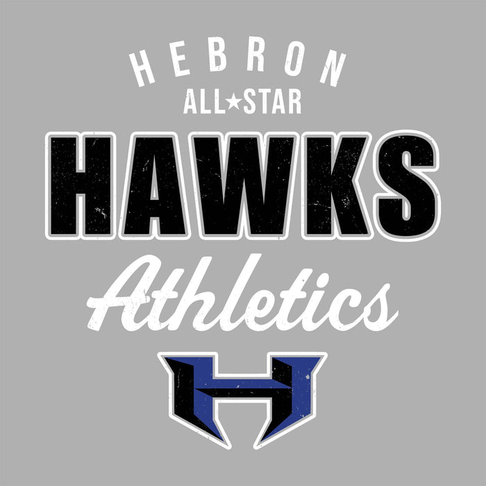 Close-up view of Hebron High School Hawks Women's Relaxed Fit T-shirt 034