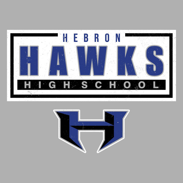 Close-up view of Hebron High School Hawks Women's Relaxed Fit T-shirt 049