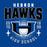 Close-up view of Hebron High School Hawks Royal Blue Classic Unisex T-shirt 204