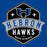 Close-up view of Hebron High School Hawks Royal Blue Classic Unisex T-shirt 209