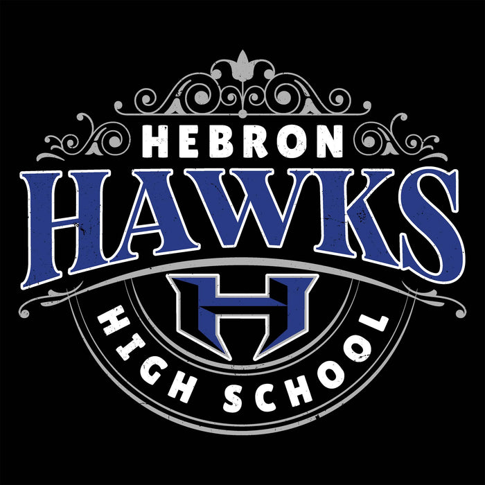 Close-up view of Hebron High School Hawks Women's Relaxed Fit T-shirt 211