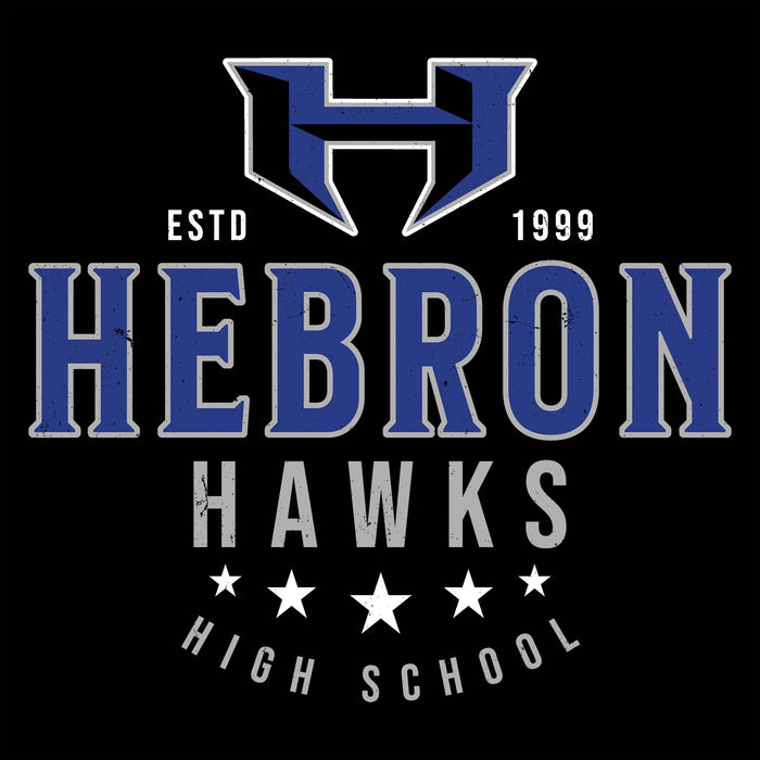 Close-up view of Hebron High School Hawks Black Classic Unisex T-shirt 217