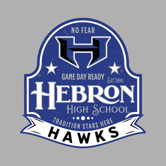 Close-up view of Hebron High School Hawks Women's Relaxed Fit T-shirt 219