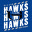 Close-up view of Hebron High School Hawks Royal Blue Classic Unisex T-shirt 223