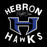 Close-up view of Hebron High School Hawks Women's Relaxed Fit T-shirt 228