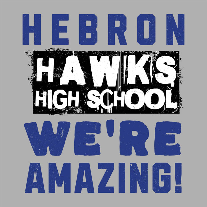 Close-up view of Hebron High School Hawks Women's Relaxed Fit T-shirt 231