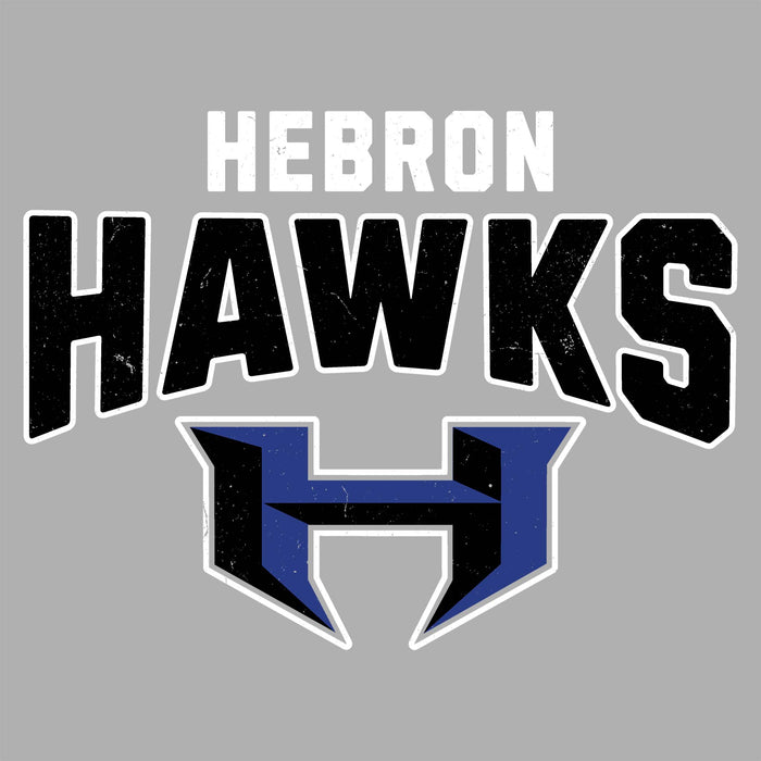 Close-up view of Hebron High School Hawks Women's Relaxed Fit T-shirt 234