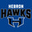 Close-up view of Hebron High School Hawks Royal Blue Classic Unisex T-shirt 234