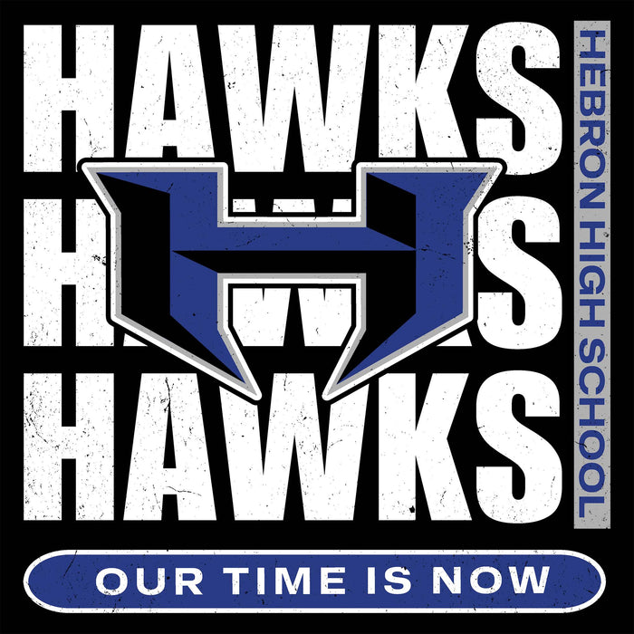 Close-up view of Hebron High School Hawks Women's Relaxed Fit T-shirt 235