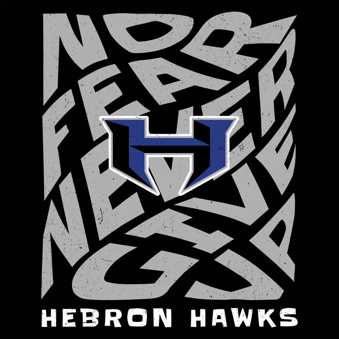 Close-up view of Hebron High School Hawks Women's Relaxed Fit T-shirt 236