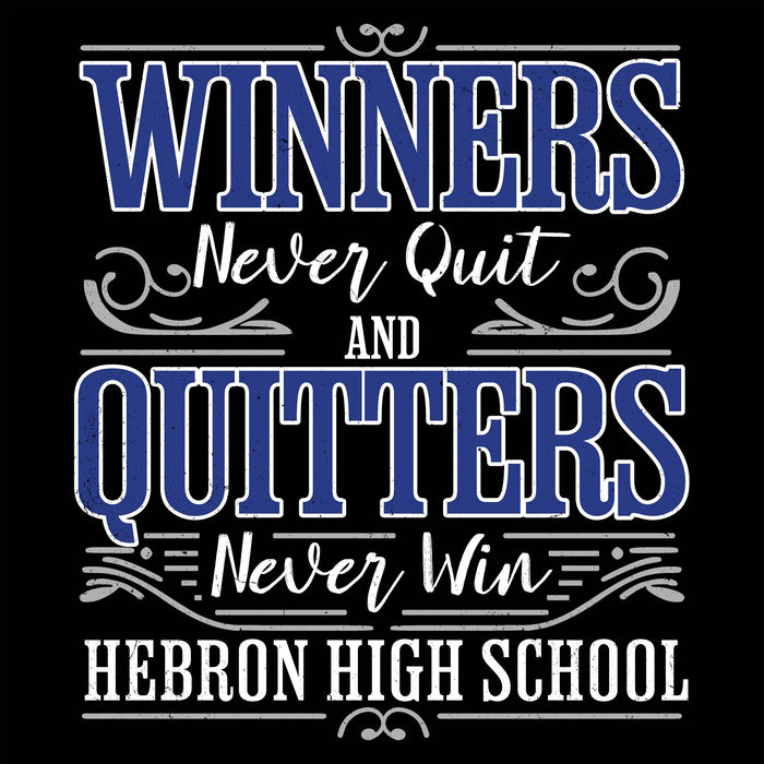 Close-up view of Hebron High School Hawks Black Classic Unisex T-shirt 237