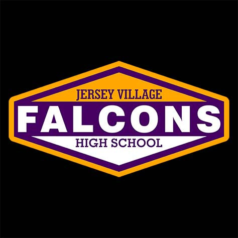 Jersey Village Falcons Premium Black Hoodie - Design 09