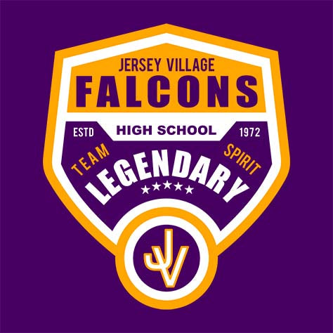 Jersey Village Falcons Premium Purple Hoodie - Design 14