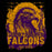 Close-up of Jersey Village High School Falcons Black Premium Unisex T-shirt 202