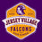 Close-up of Jersey Village High School Falcons Premium Purple Hoodie 206