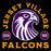 Close-up of Jersey Village High School Falcons Black Classic Unisex Hoodie 207