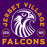 Close-up of Jersey Village High School Falcons Premium Purple Hoodie 207