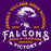 Close-up of Jersey Village High School Falcons Purple Classic Unisex T-shirt 209