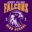 Close-up of Jersey Village High School Falcons Purple Classic Unisex T-shirt 212