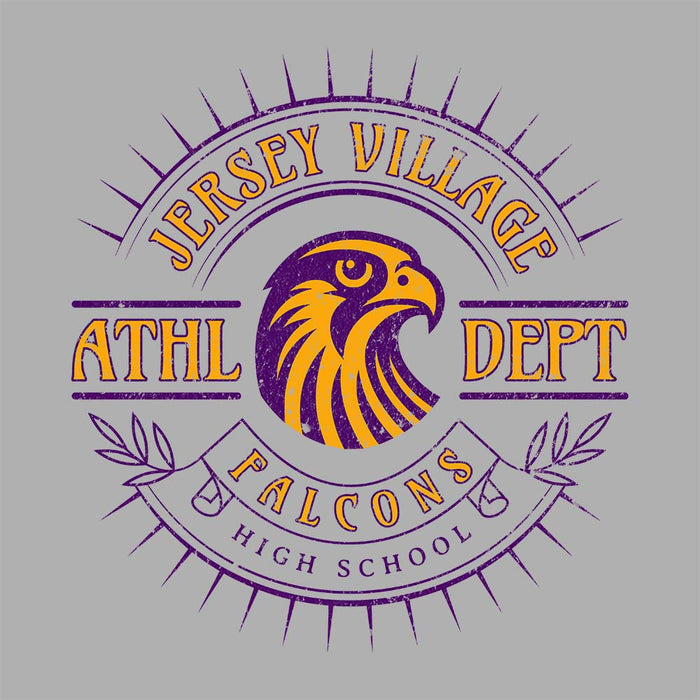 Close-up of Jersey Village High School Falcons Sport Grey Classic Unisex Hoodie 220