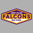 Close-up view of Jersey Village High School Falcons Unisex 3/4 Sleeve Raglan T-shirt 009