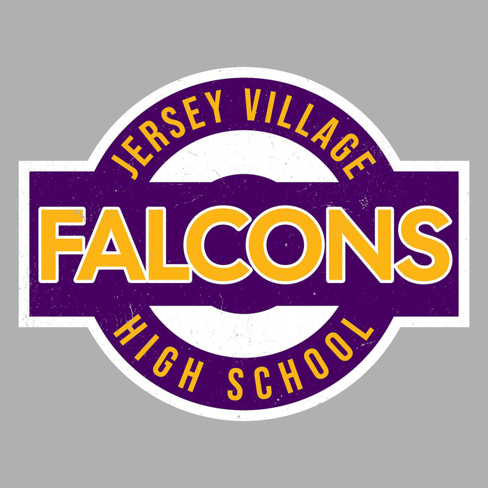 Close-up view of Jersey Village High School Falcons Women's Relaxed Fit T-shirt 011