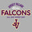 Close-up vie wof Jersey Village High School Falcons Unisex 3/4 Sleeve Raglan T-shirt 040