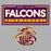 Close-up view of Jersey Village High School Falcons Women's Relaxed Fit T-shirt 049