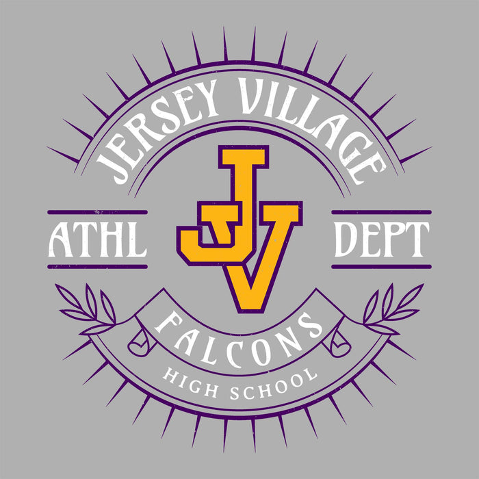 Close-up view of Jersey Village High School Falcons Women's Relaxed Fit T-shirt 201