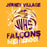 Close-up view of Jersey Village High School Falcons Gold Classic Unisex T-shirt 205