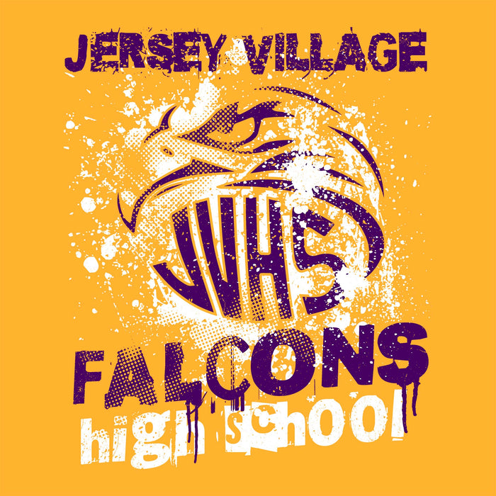 Close-up view of Jersey Village High School Falcons Gold Classic Unisex T-shirt 205