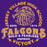 Close-up view of Jersey Village High School Falcons Purple Classic Unisex T-shirt 206