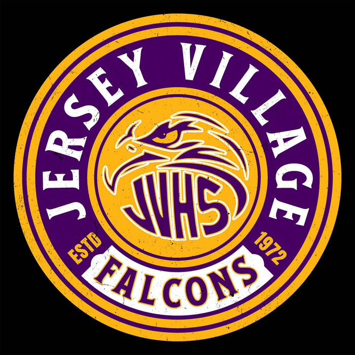 Close-up view of Jersey Village High School Falcons Women's Relaxed Fit T-shirt 220