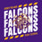 Close-up view of Jersey Village High School Falcons Purple Classic Unisex T-shirt 223