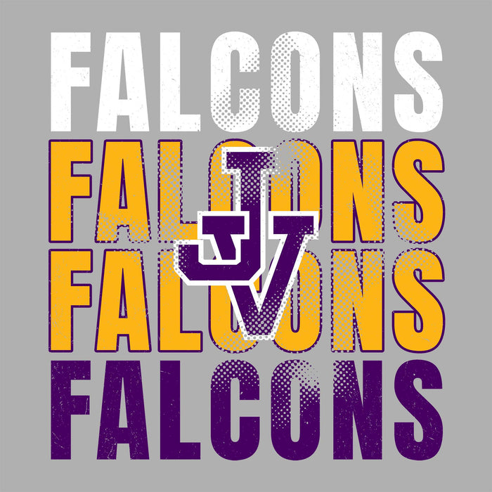 Close-up view of Jersey Village High School Falcons Women's Relaxed Fit T-shirt 233