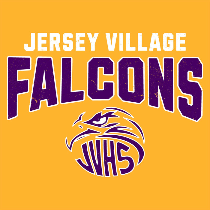 Close-up view of Jersey Village High School Falcons Gold Classic Unisex T-shirt 234