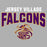 Close-up view of Jersey Village High School Falcons Women's Relaxed Fit T-shirt 234