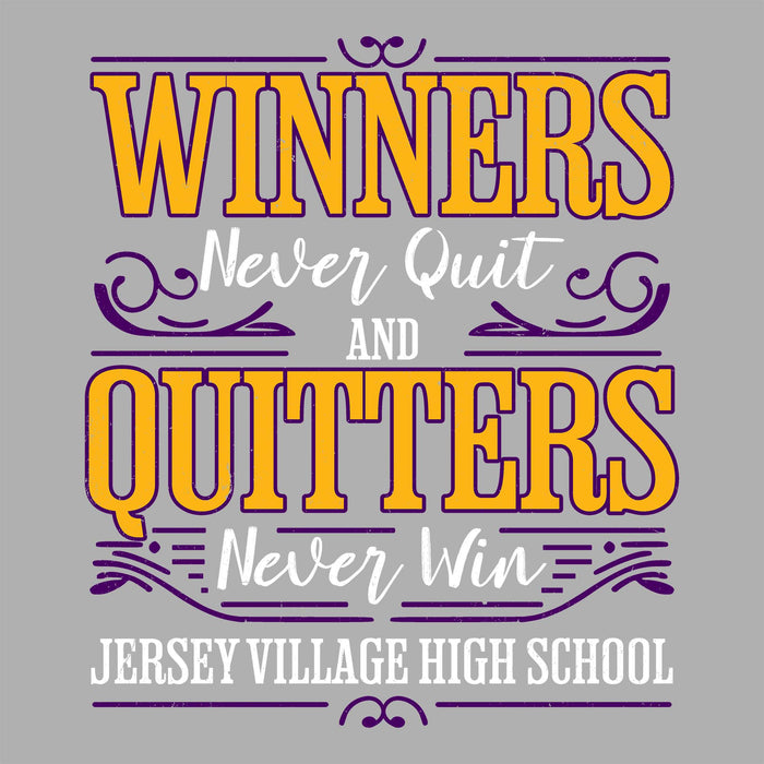 Close-up view of Jersey Village High School Falcons Women's Relaxed Fit T-shirt 237