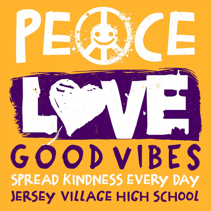 Close-up view of Jersey Village High School Falcons Gold Classic Unisex T-shirt 240