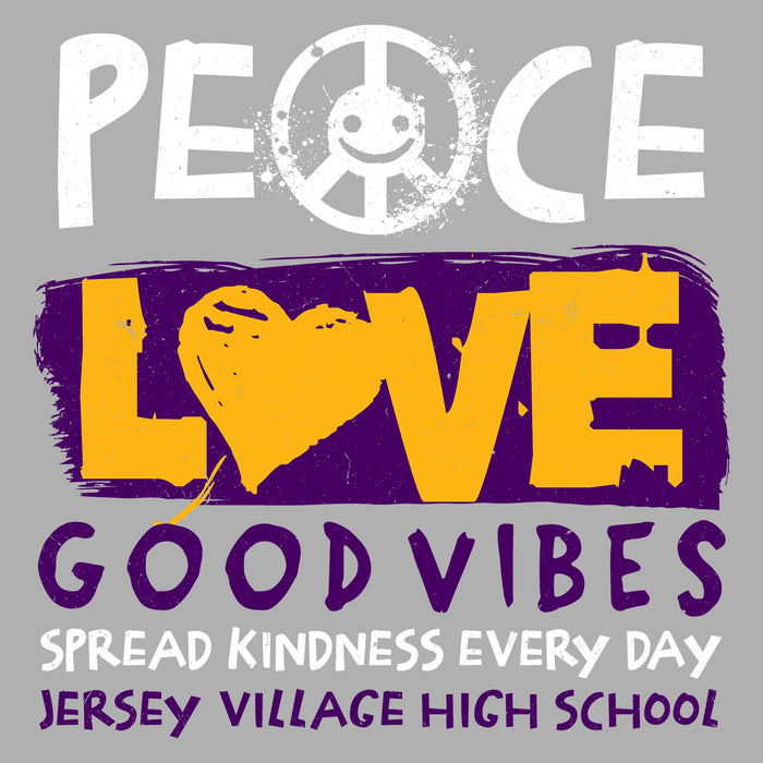 Close-up view of Jersey Village High School Falcons Women's Relaxed Fit T-shirt 240